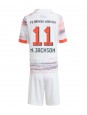 Bayern Munich Nicolas Jackson #11 Replika Borta Kläder Barn 2025-26 Kortärmad (+ byxor)